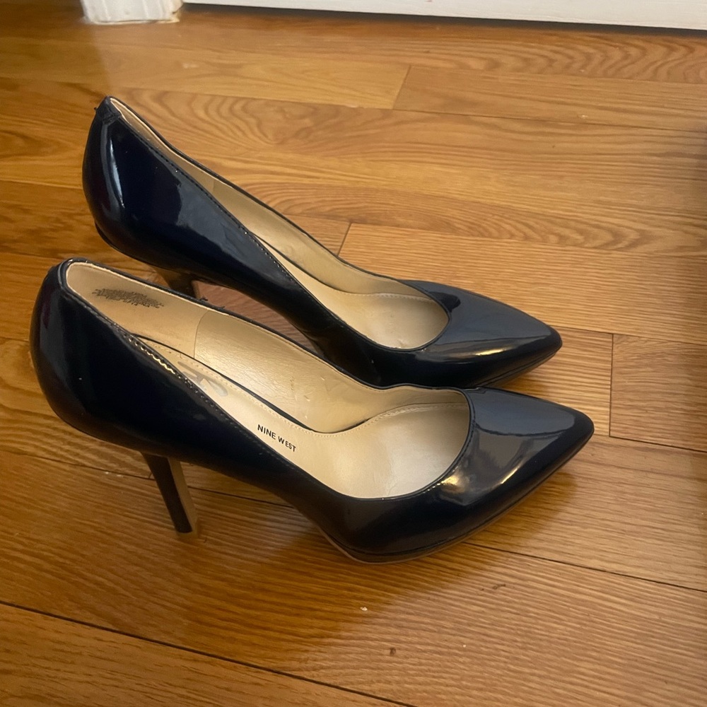 Nine West blue heels